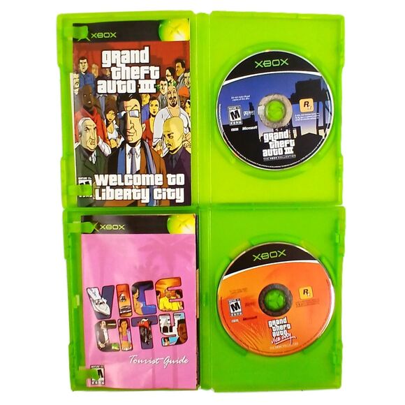 Lot of 2 Grand Theft Auto San Andreas / GTA III & Vice City The Xbox Collection - Picture 7 of 16